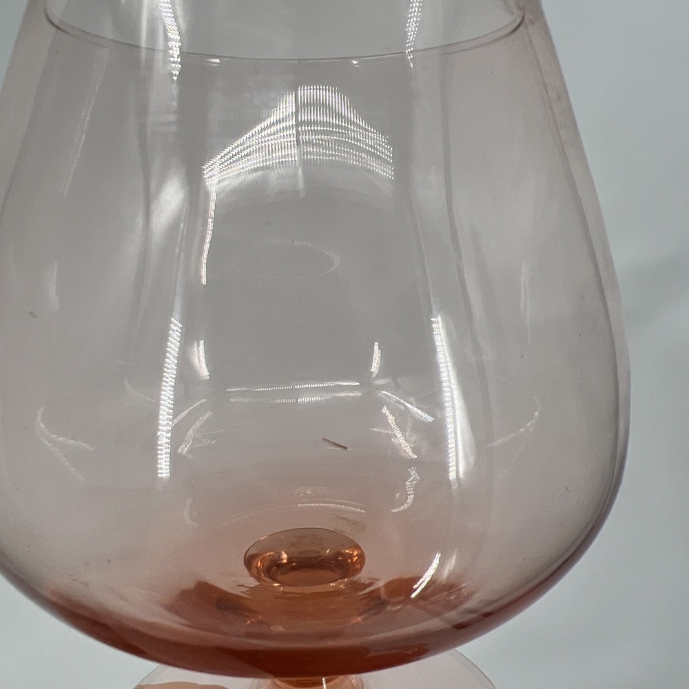 Vintage Pink Depression Glass Brandy Snifter Pedestal Vase 6.5" - Picture 6 of 8